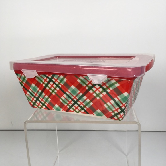 Temptations Mini Loaf Pan with Lid Plaid - Picture 1 of 7